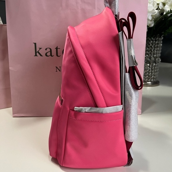 Kate Spade Backpack - BNWT (Pink with Deep Red straps) - Picture 4 of 6